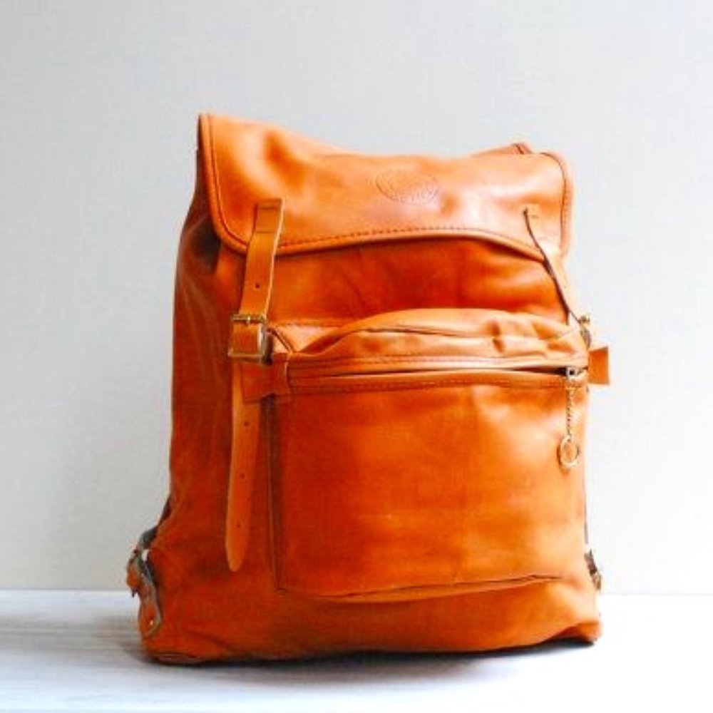 *~*  Rare ~ Vintage Beckmann of Norway Leather Bac